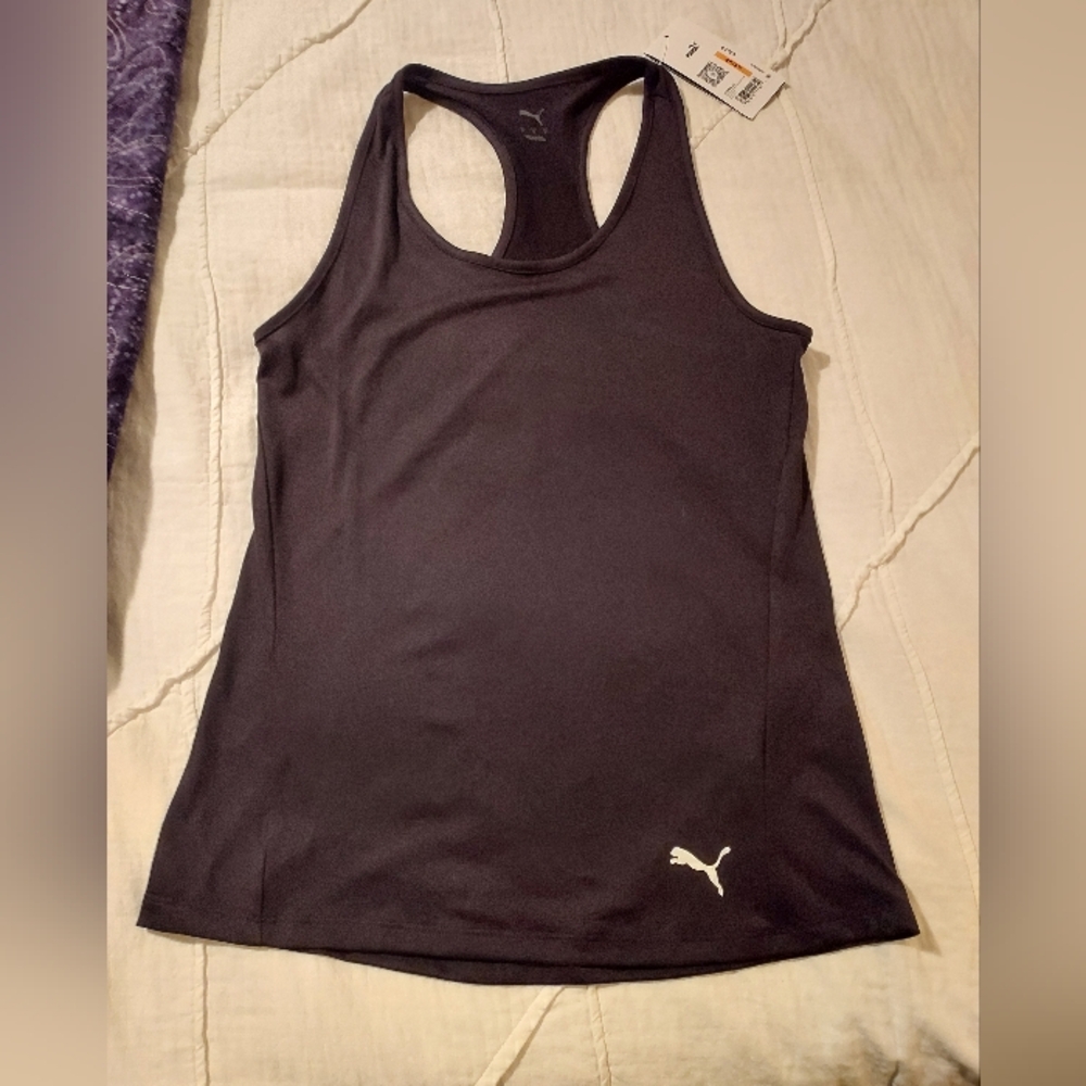 NWT Puma Women's Black Racerback Tank Top, S